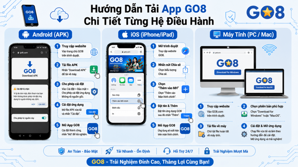 Tải App GO8 2 Down App Mobile GO8